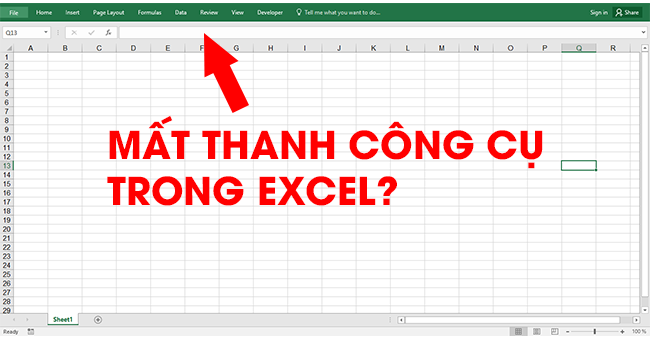 Học tin học văn phòng cấp tốc tại Thanh Hóa  Cách hiện thanh công cụ trong Excel  Nếu như thanh công cụ không hiển thị trên Excel thì bạn hãy theo dõi hướng dẫn trong bài viết này để biết cách bật, tắt, ẩn hiện thanh công cụ trong Excel nhé.  Trung tâm đào tạo tin học ATC xin chia sẻ cùng các bạn kiến thức này nhé!