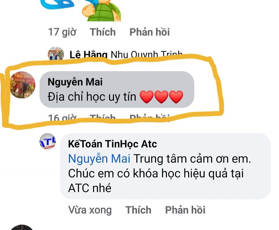 Học kế toán cấp tốc tại thanh hóa FEEDBACK NGÀY BÃO... SẾP CỨ ĐĂNG BÀI LÀ MƯA PHẢN HỒI NGỌT VỀ ATC... CẢM ƠN CÁC HỌC VIÊN CỦA ATC