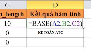 Học tin học văn phòng ở Thanh Hóa Hàm Base là hàm chuyển đổi một số thành một cơ số và trả về bằng một văn bản của giá trị được tính toán.