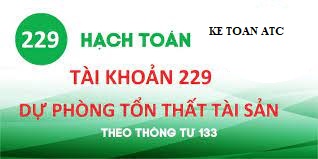 Hoc ke toan cap toc o thanh hoa Tài khoản 229 là tài khoản phản ánh tình hình biến động tăng giảm các khoảndự phòng tồn thất tài sản.