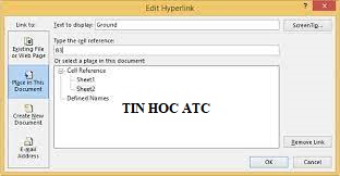 Học tin học văn phòng tại Thanh Hóa Bạn muốn di chuyển gữa các trang tính nhanh hơn, hãy dùng lệnh hyperlink nhé, dưới đây là cách làm, 