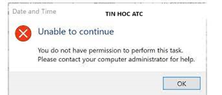 Trung tâm đào tạo tin học văn phòng ở Thanh Hóa Khi gặp thông báo unable to continue date and time phải xử lý như thế nào? Mời bạn