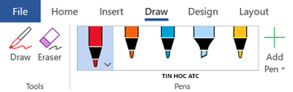 Học tin học văn phòng ở Thanh Hóa Cách lấy bút vẽ trong word, giúp bạn soạn thảo văn bản, tin học ATC xin chia sẽ cùng bạn trong bài