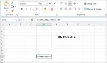 Trung tâm tin học tại thanh hóa Lỗi  #### do ô quá nhỏ là lỗi khá phổ biến, tin học ATC xin chia sẽ thủ thuật khắc phục trong bài viết