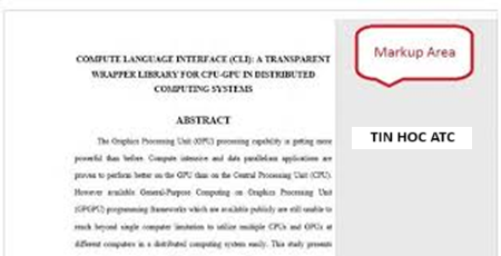 Học tin học văn phòng ở Thanh Hóa Word của bạn đang bị lỗi Markup Area? Khắc phục thế nào đây? Mời các bạn tham khảo bài viết hướng