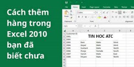 Học tin học văn phòng ở Thanh Hóa Bài viết này dành cho bạn mới làm quen với excel, hướng dẫn cách thêm hàng trong excel như thế